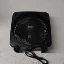 Comfort Zone Box Fan, 9 inch Portable Desk fan, Quiet 3 Speed Mini Fan for Bedroom, Electric Bedside Table Fan, Black