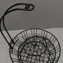 RICCLE Fruit Basket For Kitchen Counter - Fruit Basket With Banana Hanger - Double Layer Metal Wire Fruit Bowl For Countertop - Fruit Holder For Produce, Vegetables