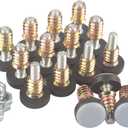 Furniture Leveler PTFE(Teflon) Bottom(20mm Base),Threaded Shank(1/4-20) Adjust Pads,Table/Chair/Cabinet/Sofa Medium Adjustable Legs Leveling,Nuts Installation and Floor Protection(16Pack)