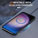 RMOCR Case for Samsung Galaxy A16 5G, Full Body Heavy Duty Rugged Shockproof Protective Phone Cover with Lanyard Strap, Tempered Glass Screen Protector and Camera Lens Cover, Black Matte