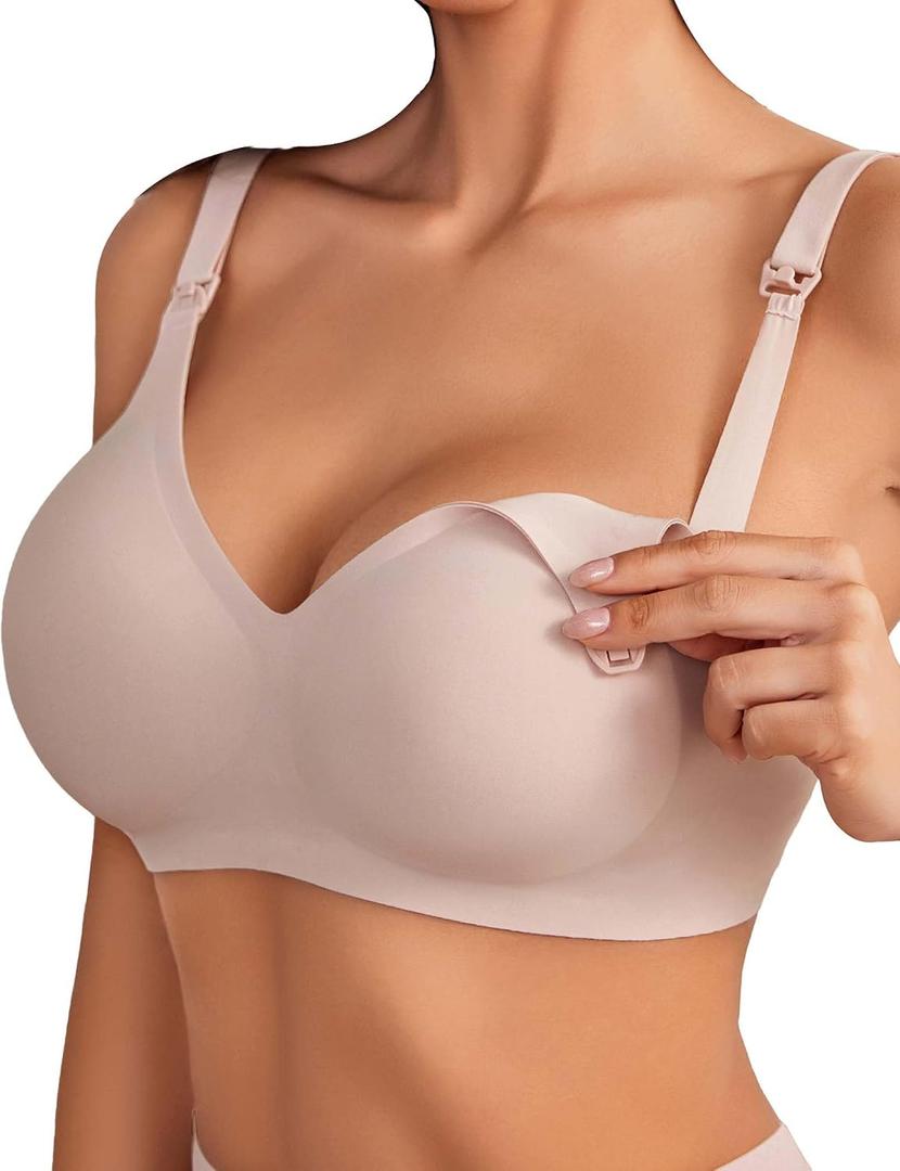 Avidlove Women's Seamless Bras Nursing Bras for Breastfeeding Tshirt Everyday Bra (S)