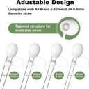 Straw Cover Cap for Stanley Cup Accessories, 6 Pcs Dust-Proof Straw Topper for All brand's Tumbler and Water Bottle, Adjustable 6mm-12mm DIA Straw Stopper for Yeit/simple modern/hydroflask and More