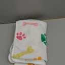Dono 1 Pack 6 Blankets for Dogs, Soft Fluffy Paw Print Pattern Fleece Pet Blanket Warm Sleep Mat Cute Print Design Puppy Kitten Blanket Doggy Mat for Dog Cat Kitten Doggy (Bone-2)