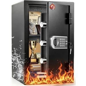 𝐔𝐩𝐠𝐫𝐚𝐝𝐞𝐝 𝟐𝟎𝟐𝟔 Fireproof Safe Box| 𝟏𝟕𝟎𝟎°𝐅 𝟑𝟓-𝐌𝐢𝐧 Protection| 2.8 Cuft Fire Proof Digital Home Safes with Smart Alarm System, Bolt-Down Design| for Documents Jewelry Electronics