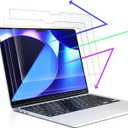Peslv 3Pack Anti Blue Light Screen Protector for MacBook Air 15 Inch(20232025, M2 M3 M4)A2941 A3114 A3241, 15.3" Mac Laptop Glare Filter Uv Blocker Shield Cover Eye Protection Film