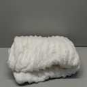 Bedsure GentleSoft White Throw Blanket for Couch - Cozy Soft Blankets for Women, Cute Small Fleece Throws for Girls, House Bedroom Decor Aesthetic Gift for Women, Off White, 50x70 Inches