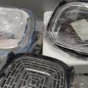 Ninja Crispi 4-in-1 Portable Glass Air Fryer Cooking System, 1500W, 4QT & 6-Cup TempWare Glass Containers with Storage Lids, Microwave, Freezer & Dishwasher Safe, Cyberspace Gray, FN101GY (Navy)