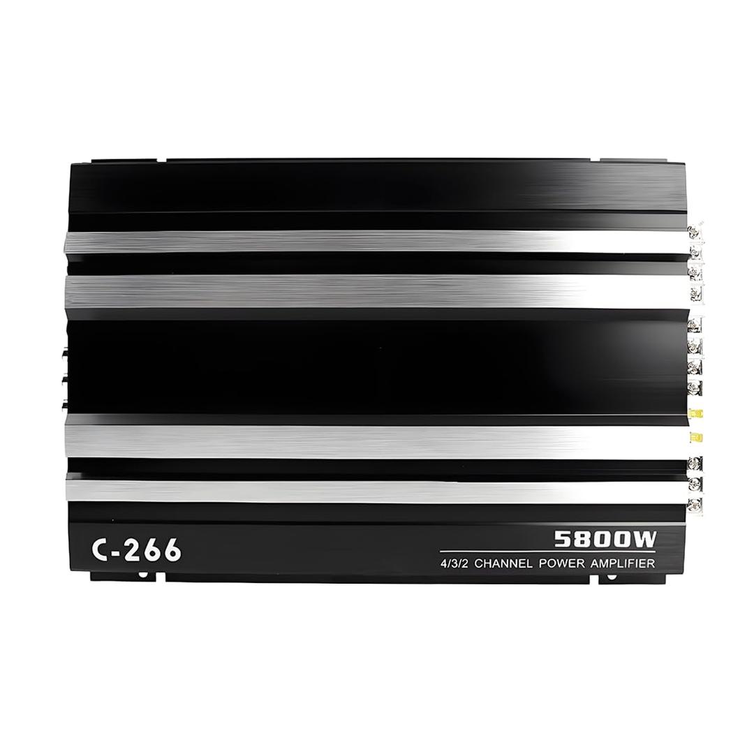 Car Power Amplifier 4-Channel Slim Stereo Car Audio Amplifier Amp 12V (4 Channel - 13.39 inch)