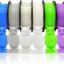 1.75mm Silk Black White PLA Bicolor Double Colors Coextrusion 3D Filament, Silk Shiny 2 Colors in 1 Printing Silk PLA, Widely Fit for 3D Printer, 1KG Dual Color 3D Material, White PLA