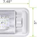 5 Pack 12V Led RV Ceiling Dome Light RV Interior Lighting for Trailer Camper with Switch, Single Dome 300LM (Natural White 4000-4500K, 5-Pack)