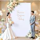 Square Arch Backdrop Cover, 6.6FT x 4FT White Stretchy Spandex Fitted Square Arch Stand Cover for Birthday Party Wedding Ceremony Banquet Photo Decoration