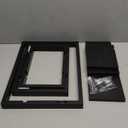 PHOENANCEE Square Floating Shelves,Framed Wall Shelf Decorative Set of 4,Modern Plants Hanging Display Art Decor Storage for Livingroom Bedroom Bathroom Farmhouse,Home Light Wood,Rustic Black