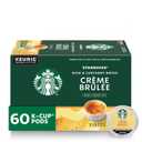 Starbucks K-Cup Coffee Pods, Crème Brûlée Flavored Coffee, Naturally Flavored, 100% Arabica, 6 boxes (60 pods total), Best By: 09/16/25