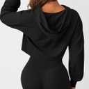 Hilinker Women's Graphic Cropped Hoodies Pullover Casual Cute Long Sleeve Workout Tops Black X-Large 