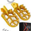 JFG RACING Dirt Bike Foot Pegs,Dirtbike Foot Pegs Foot Pedals Rests CNC for Light Bee/SurRon/Sur Ron S/Sur Ron X/X160/X260/CRF150F CRF230F 2003-2019/KDX200 1983-1994 - Gold