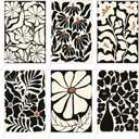 Breling Boho Kitchen Towels Set of 6 Boho Floral Dish Towels Cute Tea Towel Decorative Hand Towel Vintage Rustic Cloths for Kitchen Drying Housewarming Gifts Home, 14 x 21 inch (Black)