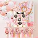 2 Pcs Wood Donut Wall Display Stand Reusable Rustic Doughnut Board Holder Donut Party Supplies for Wedding Birthday Family Party festival Table Decor