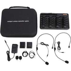 TARSHYRY Lightweight Receiver with Stable Signal Transmitter Receiver, Clear Sound Quality for Wireless Tour Guide System, 200m Communication Distance, 8800mAh Battery (US Plug)