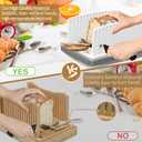 Kiss Core New Upgrade Bread Slicer for Homemade Bread, Bread Slicing Guide Adjustable Width, Foldable and Compact Cutting Guide with Crumb Tray, Suitability for Homemade Bread, Bagels, Cakes