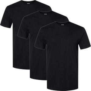 Gildan Men's Cotton Stretch T-Shirts, Multipack (XX-Large, Black Soot (Crew 3-pack))