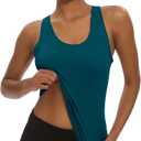 Dalavch 5 Pack Women's Workout Racerback Tank Tops Spandex Yoga Athletic Running Gym Sports Crop Tops for Women (XXL)