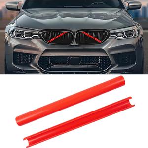 Compatible with BMW Grill Inserts Trims F90 F30 G30 F20 F22 F32 G32 G11 G12 M5 For 1 2 3 4 5 6 7 Series Compatible with BMW V Brace Wrap Covers Red Grill Stripes Wrap Accessories