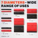 Dowire Heat Shrink Tubing Kit - 3:1 Ratio - Adhesive Lined - Wire Shrink Wrap Tubing - Waterproof Marine Grade Shrink Tube - 200 PCS - Black, Red