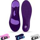 Hike Footwear Orthopedic Soles HF- Pain Relieving and Shock Absorbing Foot Pads, Plantar Fasciitis Relief - Arch Support Soles for Men Women (Purple)