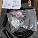 Black Shower Faucet With Handheld Shower Head & Valve Shower System combo With 6 Inch High Pressure Rainfall trim kit Set Complete