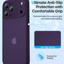 for iPhone 17 Pro Max Case, [Ribbed Non-Slip Sides] [Military-Grade Drop Protection] [Full Camera Protection] Anti-Yellow Soft-Touch Shockproof Slim Phone Case for iPhone 17 Pro Max, Purple