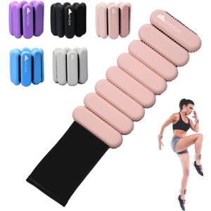 2Lbs Wrist Ankle Weights for Women - Wearable Arm Leg Bangles Weight Set of 2(1Lb Each) Adjustable Weighted Wristbands for Home Gym Workout, Walking, Pilate, Yoga, Exercise, Barre, Strength Training