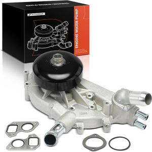 A-Premium Enginie Water Pump [8Cyl 4.8 5.3 6.0L DOHC] w/Thermostat Compatible with GM Cars Chevy, GMC, Cadillac, Hummer, H2, Workhorse - Silverado, Express, Escalade, Tahoe, Sierra, Yukon, 9-7x More