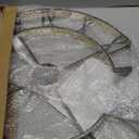 Evursua 24 inch Large Home Decor Wall Clock for Living Room Non Ticking Iron Art Clocks Roman Numeral,Retro Distressed Metal,Oversized (Gold)