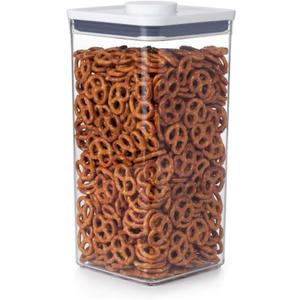 OXO Good Grips POP Container - Airtight Food Storage - Big Square Tall 6.0 Qt Ideal for bulk snacks and cereal (White)