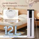 Moongiantgo 12L/3.17Gal Home Humidifier Cool Mist 350ML/H, 500 sq.ft | Cool Mist Humidifier with 4 Mist Modes&24H Timer, Quiet Humidifier with Aromatic Diffusion for Home Bedroom Baby Plant