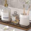 Acacia Wood Bathroom Vanity Tray, 11" L Small Countertop Tray for Dresser, Table, Kitchen Counter, Coffee Bar (11" x 4.3" x 1.5")