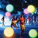 Pool Toys - 16" Light Up Beach Ball, 4 Pack Glow in The Dark Balls with 8 LED Modes, Pool Games for Adults, Teens and Kids, LED Ball for Outdoor or Indoor Activities