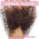 Fake Private Hair, Invisible Realistic Bikini Body Hair, Handmade full Lace Fake chest hair mustache for Men and Women (Purple)