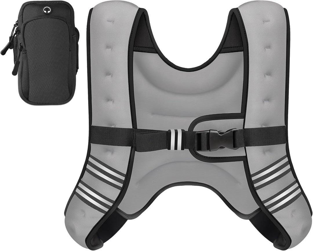 GEEBOBO Weighted Vest for Women Men, 12lb Weighted Vest Woman Adjustable Weights for Walking, Strength Training, Running, Muscle Building