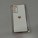 LeYi for Samsung Galaxy S20 FE Case with Screen Protector [2 Pcs]+ Full Camera Protection, Love Heart Plating Girly Women Cute Luxury Soft TPU Case for Samsung S20 FE, White