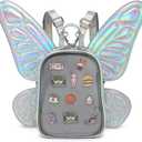 CHERRY SAUCE Ita Bag Backpack Butterfly Wings Fashion Purses and Handbags JK Bags Detachable Straps (Laser Silver)