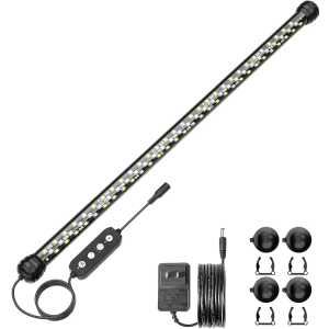 SEAOURA Led Aquarium Light with Timer, Submersible Aquarium Plant Light, Fish Tank Light with Auto On/Off, 3 Lighting Modes, Adjustable Brightness 18.9 in for 20-35inch Planted Tank, 10W