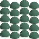 20 Pack Green Floral Dry Foam Half Ball Block Dry Foam Balls Craft Supplies for Artificial Plant Floral Arrangement(3.54 x 1.77 Inch)