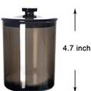 Youngever Black Plastic Apothecary Jars, Qtip Holder, Cotton Swab Holder, Bathroom Vanity Organizer for Cotton Balls, Cotton Pads, Qtips (2 Sets 15 Ounce)