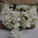 Yunsailing 100 Pcs Artificial Hydrangea Flowers Hydrangea Flower Heads with Stems Silk Faux Hydrangea Flowers for Wedding Centerpiece Fake Bouquet Home Indoor Garden Party Decoration (White)