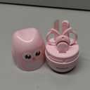 Baby Nail Kit, 4-in-1 Baby Nail Care Set with Cute Case, Baby Nail Clippers, Scissors, Nail File & Tweezers, Baby Manicure Kit and Pedicure kit for Newborn, Infant, Toddler, Kids-Owl Pink