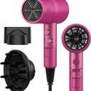 AINA Hair Dryer with Diffuser, Blow Dryer for Women | Advanced Ionic Technology, Ceramic Coating | Cold Shot Features Turbo Heat for Fast Drying and Shine 110V/ALCI (Neon Pink)