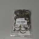 Antique Brass Curtain Rings with Eyelets for Up to 1.0-inch Curtain Rods (Set of 30 PCS Curtain Rings) (1 1/4 inch Inner Diameter)