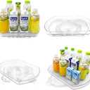 360° Rotating Lazy Susan Turntable - Multifunctional Rectangular Organizer 15.1" x 11.4" for Refrigerator, Cabinet, Pantry, and Kitchen Countertop (4 Pack)