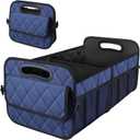 Deosk Car Trunk Organzier for suv,Car Organziers and Storage with 6 Big Pocket,Car Accessories for Women/Men 50L Waterproof Polyester Trunk Organzier for Car/SUV/Minivan/Truck(Medium, Dark Blue)